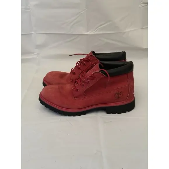 Timberland Nelson Red Nubuck Premium Chukka Waterproof Boots A14WS Men\'s Sz 7.5 Timberland Nelson Red Nubuck Premium Chukka Waterproof Boots  main image 2